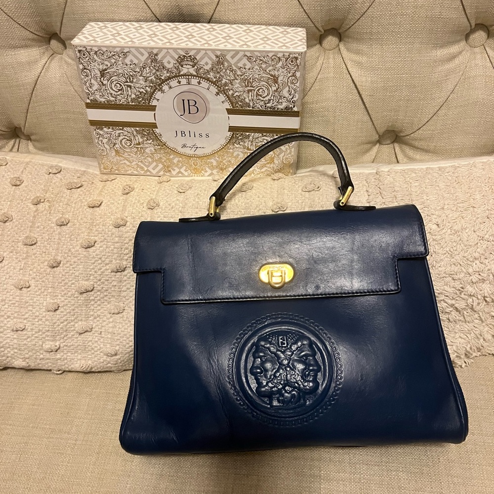 Fendi Navy Blue Blue Vintage handbag